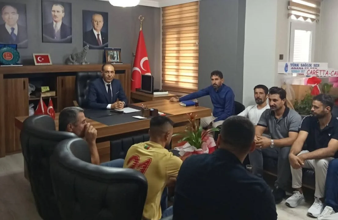 Ceyhan Semt Pazarcıları Derneği'nden MHP İlçe Başkanlığına Nezaket Ziyareti