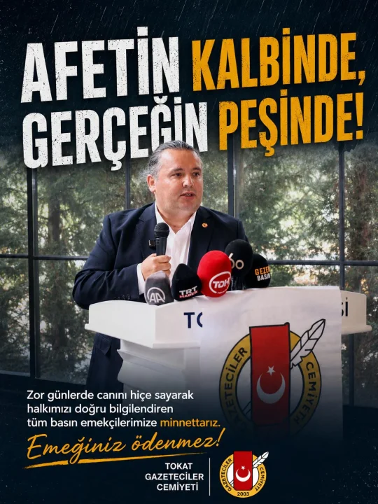  TOKAT GAZETECİLER CEMİYETİ’NDEN BASIN EMEKÇİLERİNE TEŞEKKÜR